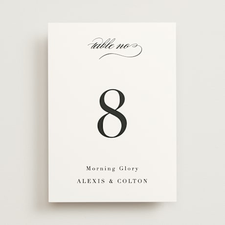 Table Numbers