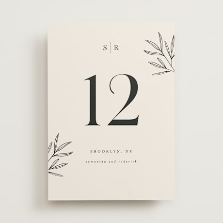 Table Numbers
