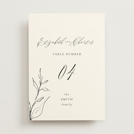 Table Numbers