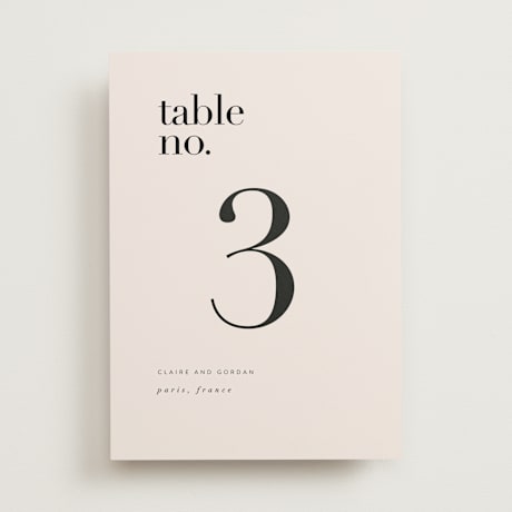Table Numbers