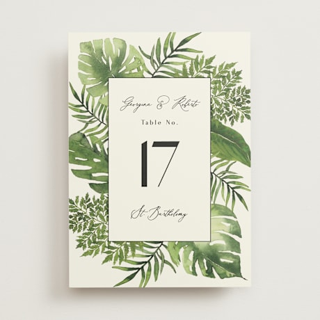 Table Numbers