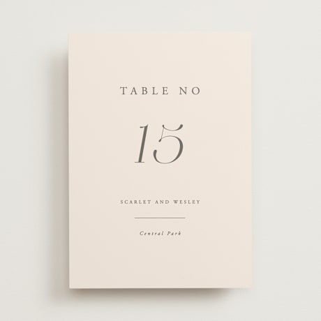 Table Numbers