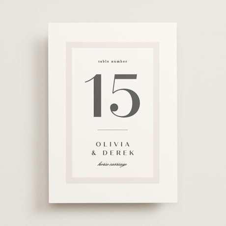 Table Numbers