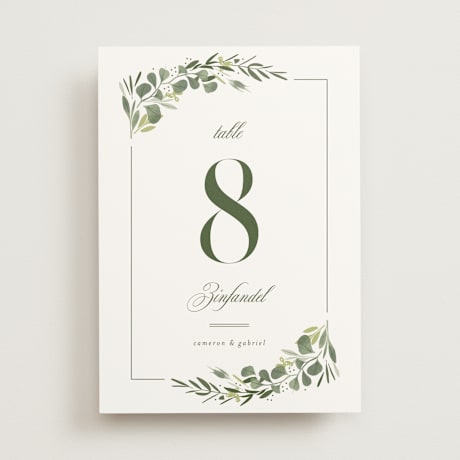 Table Numbers