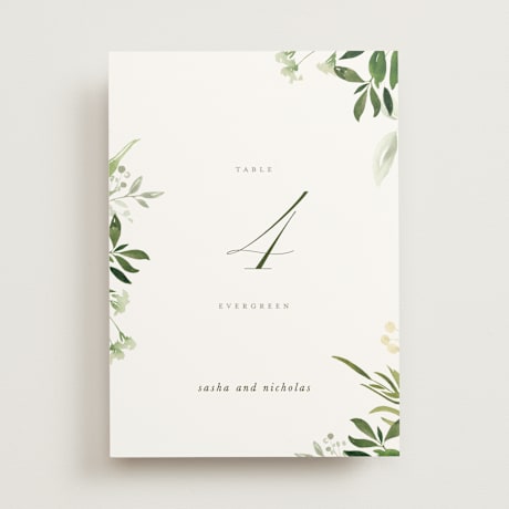 Table Numbers