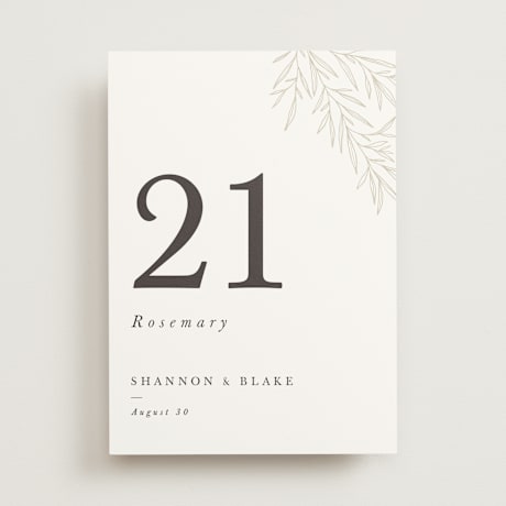 Table Numbers