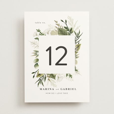 Table Numbers