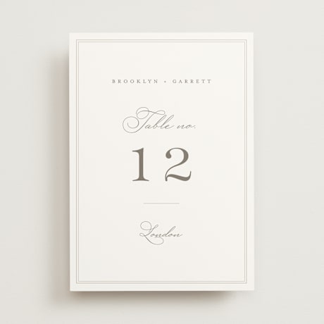 Table Numbers