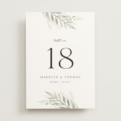 Table Numbers