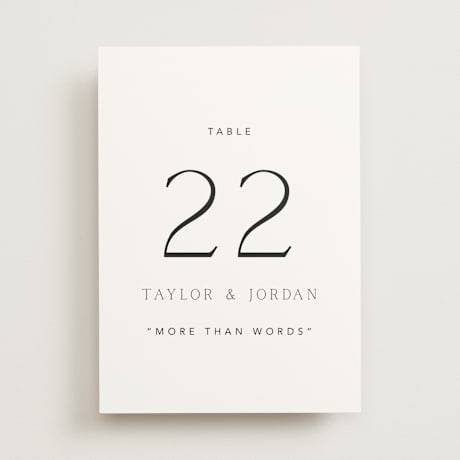 Table Numbers