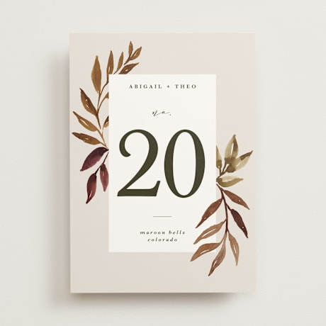 Table Numbers