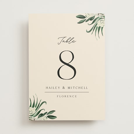 Table Numbers