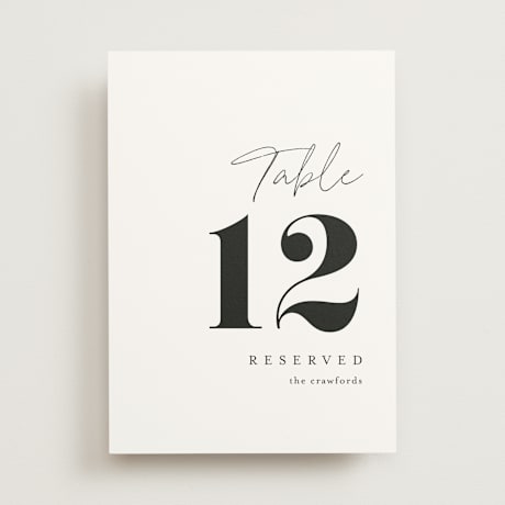 Table Numbers