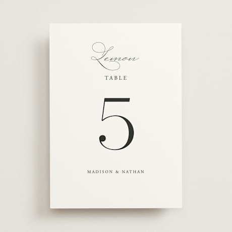 Table Numbers