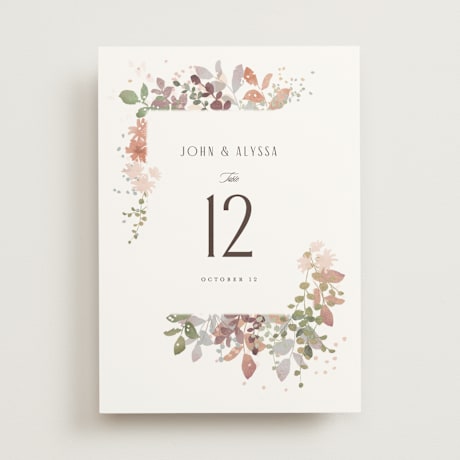 Table Numbers