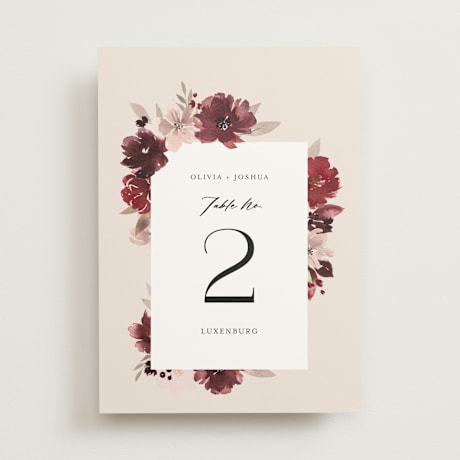 Table Numbers