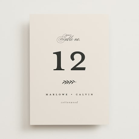 Table Numbers