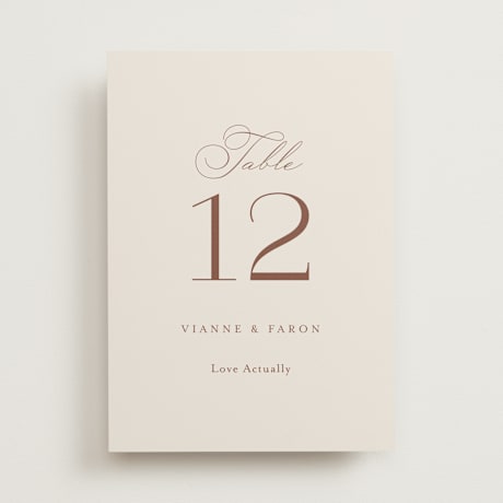 Table Numbers