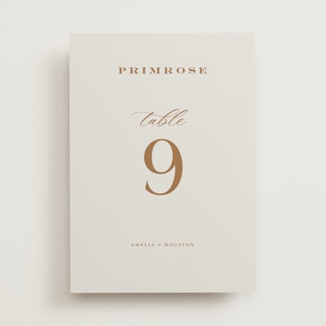 Table Numbers