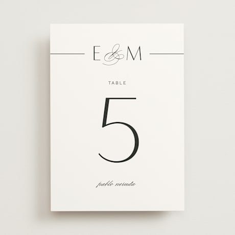 Table Numbers