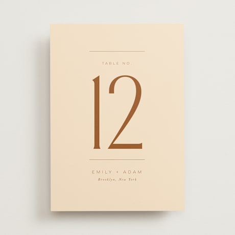 Table Numbers