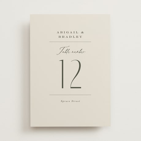 Table Numbers