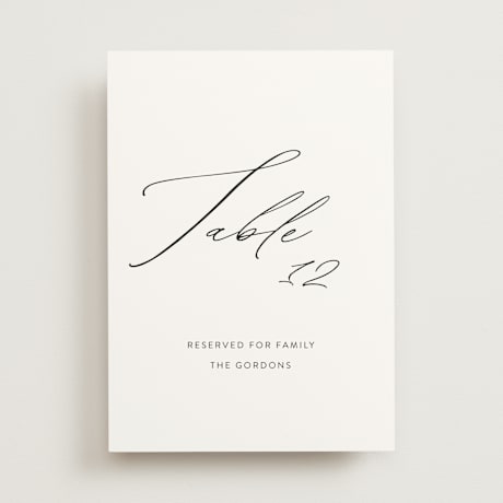 Table Numbers