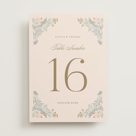 Table Numbers