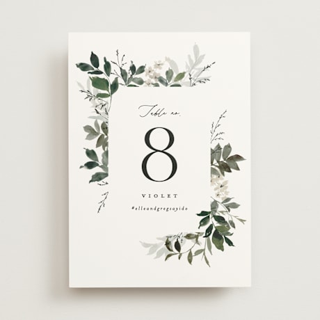 Table Numbers