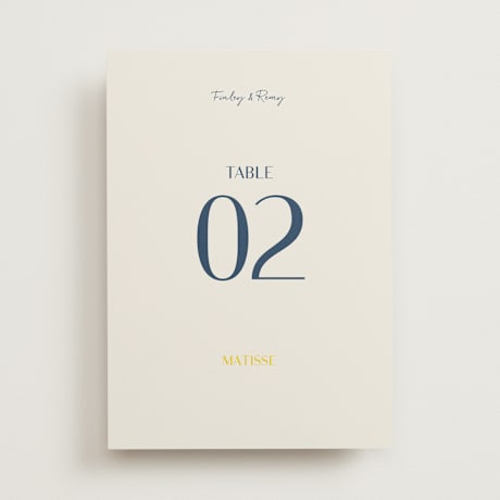Table Numbers