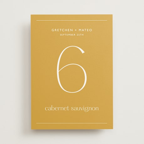 Table Numbers