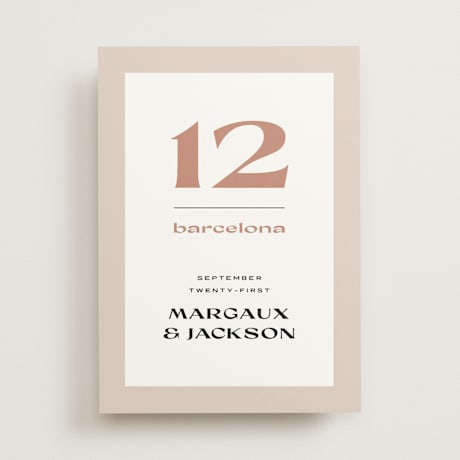Table Numbers