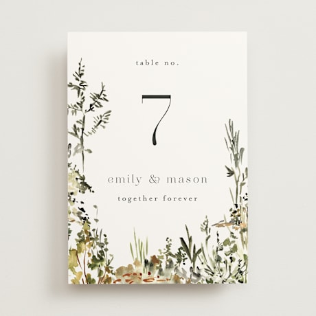 Table Numbers