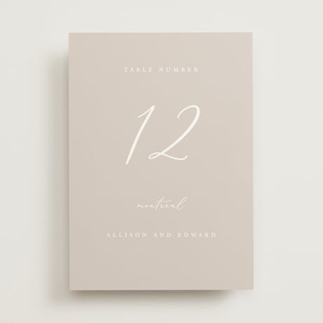 Table Numbers
