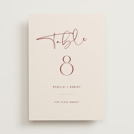 Table Numbers