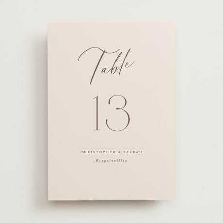 Table Numbers