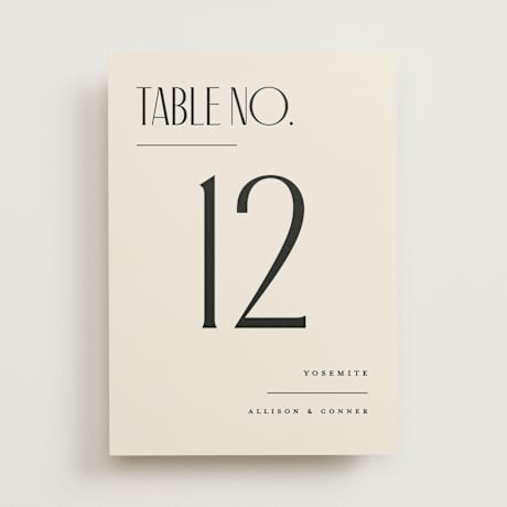 Table Numbers