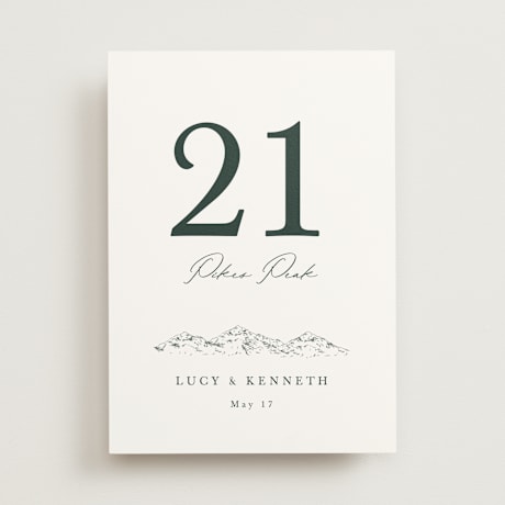 Table Numbers