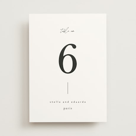 Table Numbers