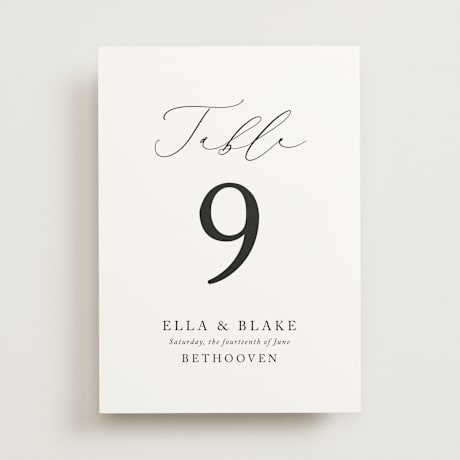 Table Numbers