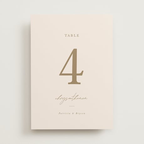 Table Numbers