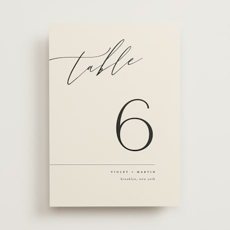 Table Numbers