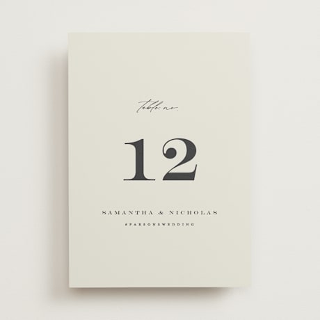 Table Numbers