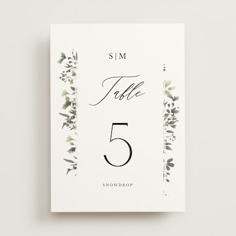 Table Numbers