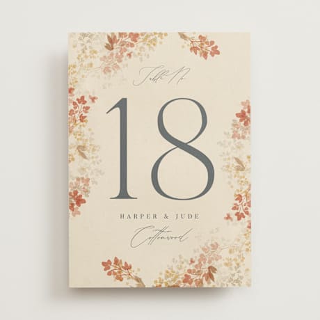 Table Numbers