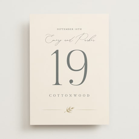 Table Numbers