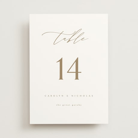 Table Numbers