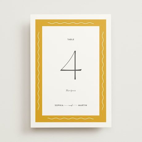 Table Numbers