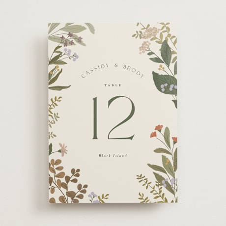 Table Numbers