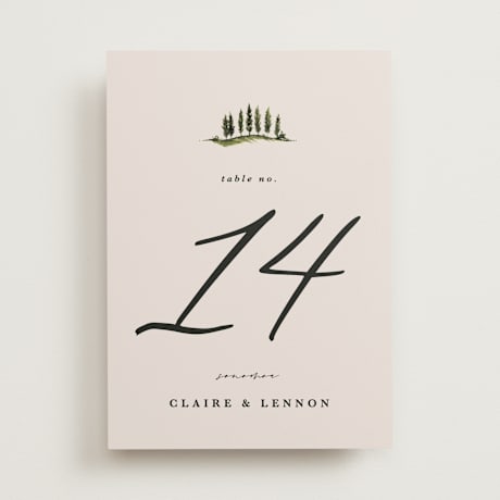 Table Numbers